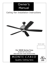 Monte Carlo Fan Company 5ROR Series User manual