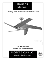 Monte Carlo Fan Company 5STR52 User manual