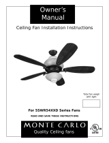 Monte Carlo Fan Company 5SWR54XXD Series User manual