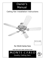 Monte Carlo Fan Company 5VL52 User manual
