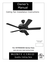Monte Carlo Fan Company 5VYR56XXD-L Series User manual