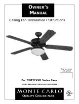 Monte Carlo Fan Company 5WF52XXD Owner's manual