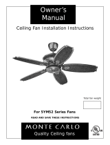 Monte Carlo Fan Company 5YM52 User manual
