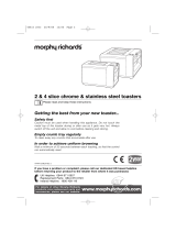 Morphy Richards 2 slice Fusion ‘long’ slot toaster User manual