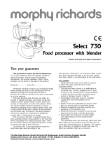 Morphy Richards Food Processor 730 User manual