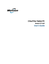 Motion Computing C5te Windows 8 User manual
