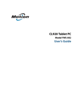 Motion Computing CL920 User manual