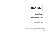 Motorola i856 Nextel User manual