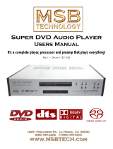 MSB Technology DVD Audio Player User manual