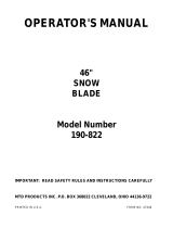 MTD 46" SNOW BLADE User manual