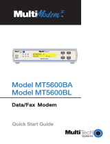 Multi-Tech Systems MT5600BA User manual