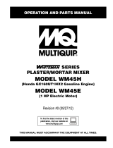 MULTIQUIP Model WM45H User manual