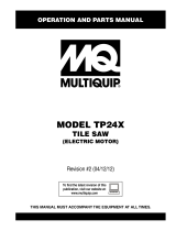 MULTIQUIP Saw TP24X User manual