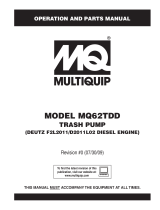 MULTIQUIP MQ62TDD User manual
