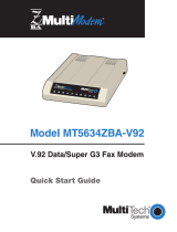 Multi-Tech MT5634ZBA-V92 User manual
