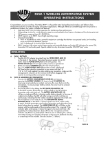 Nady DKW-1 User manual