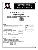 Napco Security Technologies GEM-RP3DGTL User manual