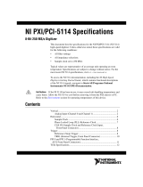 National Instruments NI PCI-5114 User manual