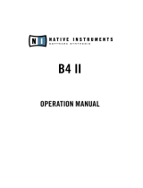 Native Instruments B4 II User manual