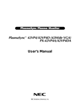 NEC 42VP4 User manual