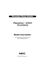 NEC 42XM3 PX-42XM3A User manual