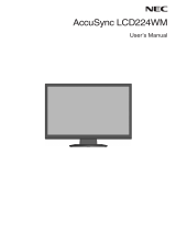 NEC AccuSync® LCD224WM User manual