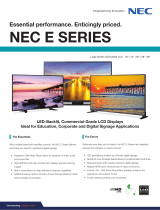 NEC E325 Quick start guide