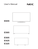 NEC E325 User manual