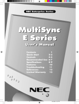 NEC E500 User manual