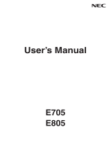 NEC E705-AVT User manual