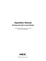 NEC Enhanced split screen Model User manual