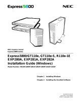 NEC Express5800/GT110e-S Installation guide