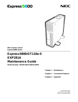 NEC Express5800/GT110e-S Maintenance Manual