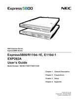NEC Express5800/R110d-1E User guide