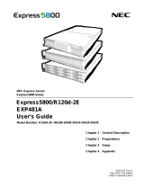NEC Express5800/R120d-2E SR User manual
