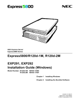 NEC Express5800/R120d-2M Installation guide