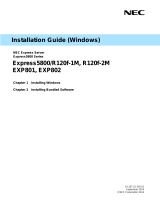 NEC Express5800/R120f-1M Installation guide