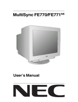 NEC MultiSync® FE770 User manual
