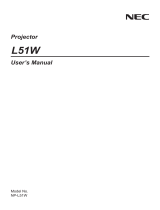 NEC L51W LED User manual