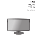 NEC V221W-BK User manual