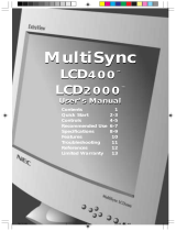 NEC LCD2000 User manual
