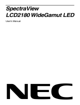 NEC LCD2180 User manual