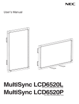 NEC LCD6520P-BK-AV Owner's manual