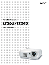 NEC LT265 User manual