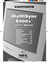 NEC MULTISYNC E900+ User manual