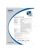 NEC MultiSync FE771SB User manual
