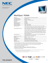 NEC MultiSync FE990 User manual
