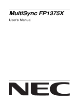 NEC FP1375X User manual
