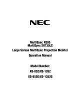 NEC XG85 User manual