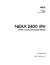 NEC NEAX 2400 IPX IPTRK Circuit Card System User manual